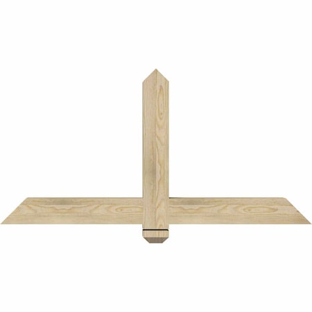 Ekena Millwork Eugene Rough Sawn Timber Gable Bracket, Douglas Fir, 48"W x 24"H x 4"D x 4"F, 12/12 Pitch GBW048X24X0404EUG00RDF